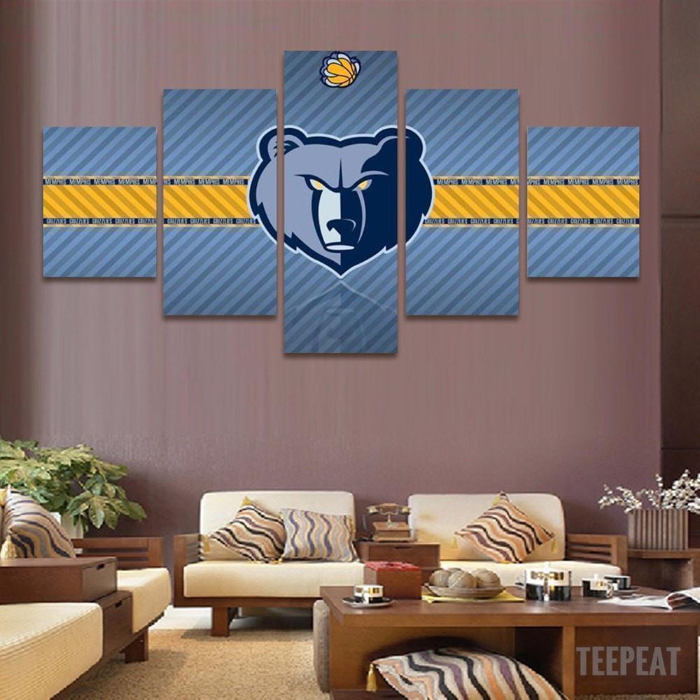 Memphis Grizzlies  Basketball Canvas Wall Art