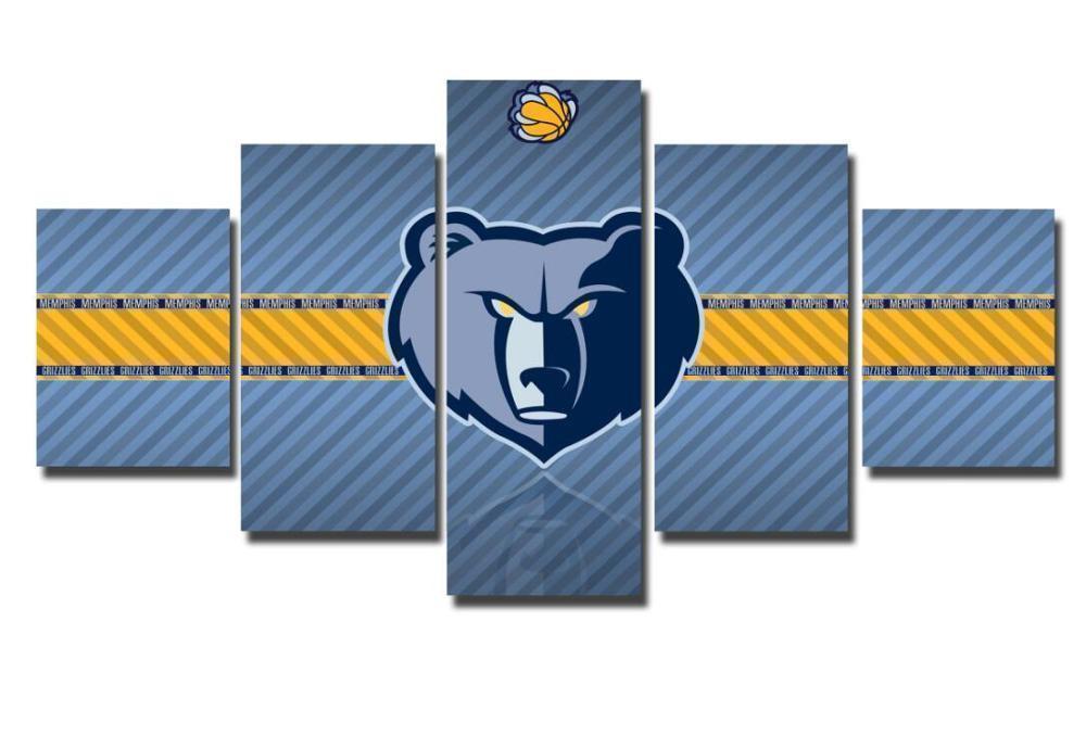 Memphis Grizzlies  Basketball Canvas Wall Art