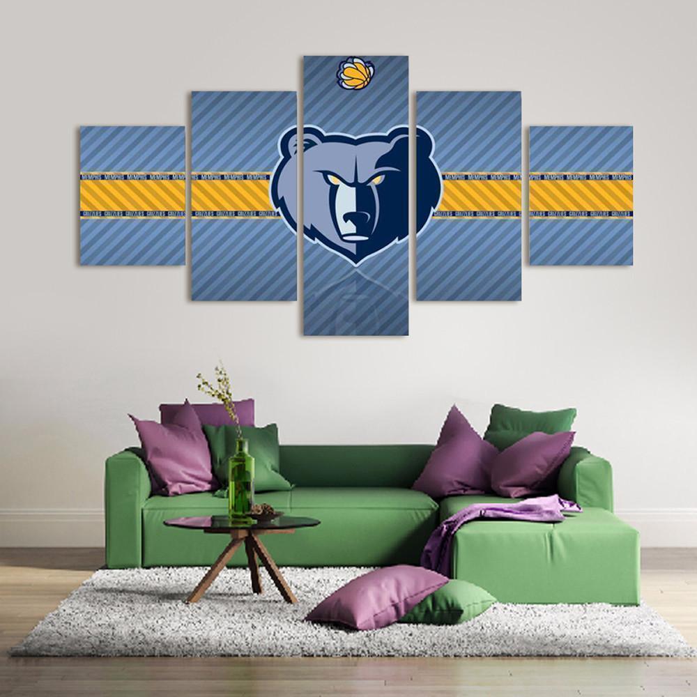 Memphis Grizzlies  Basketball Canvas Wall Art