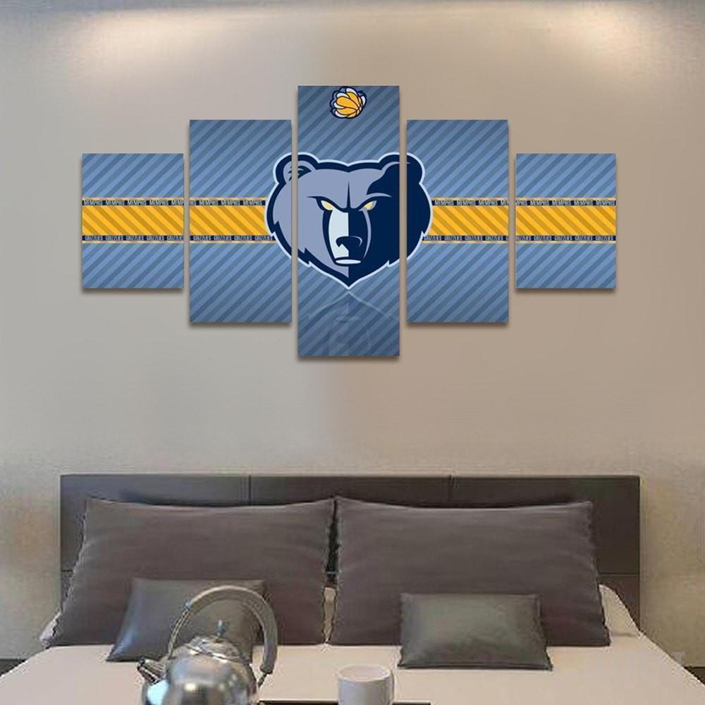 Memphis Grizzlies  Basketball Canvas Wall Art