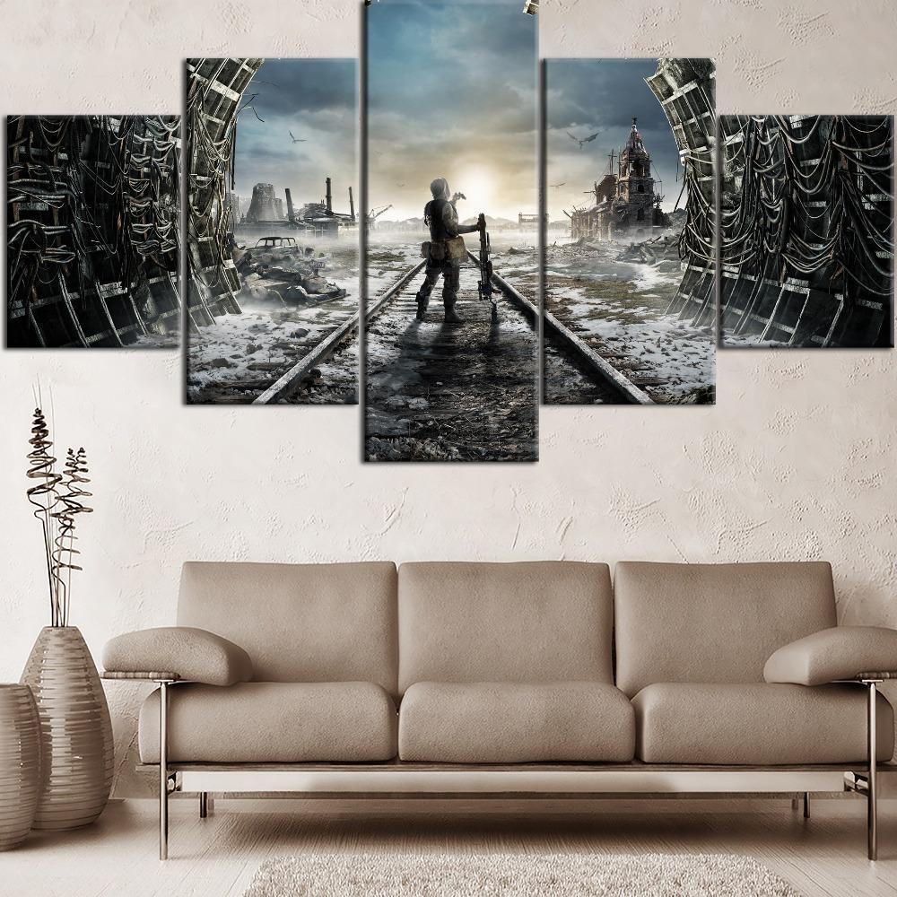 Metro Exodus On The Rails Gaming Canvas Wall Art