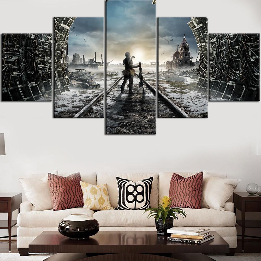 Metro Exodus On The Rails Gaming Canvas Wall Art