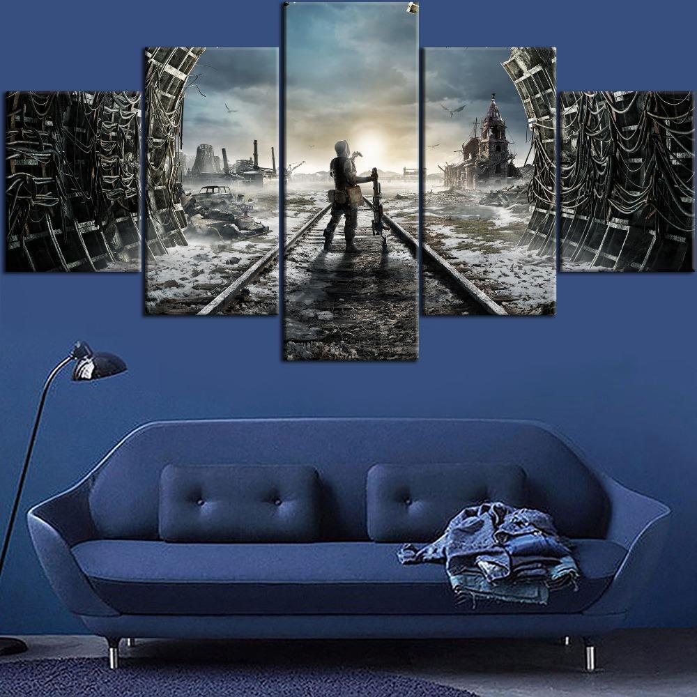 Metro Exodus On The Rails Gaming Canvas Wall Art