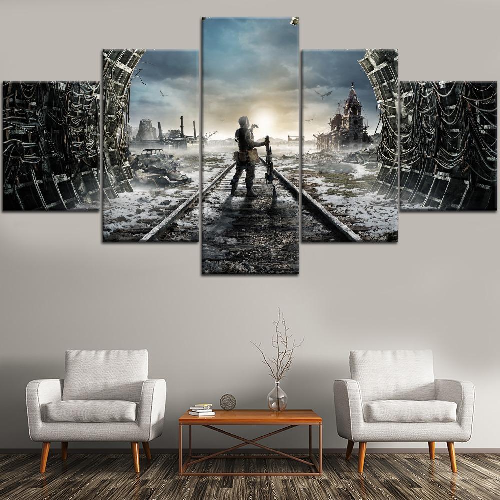 Metro Exodus On The Rails Gaming Canvas Wall Art
