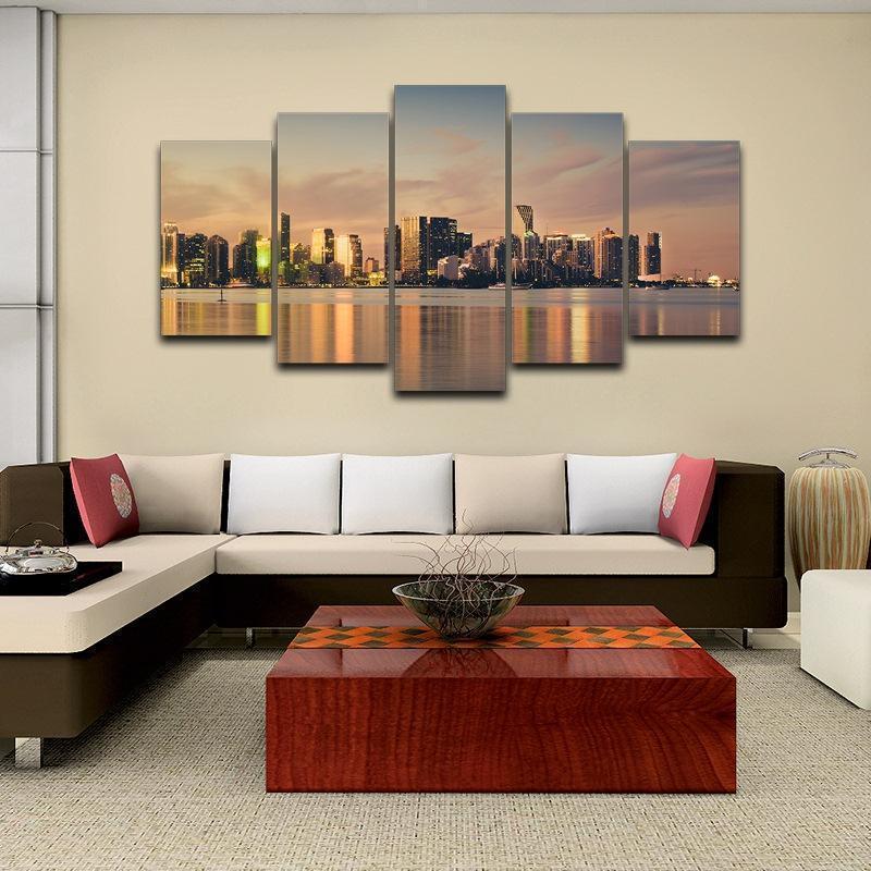 Miami City Florida Nature Canvas Wall Art