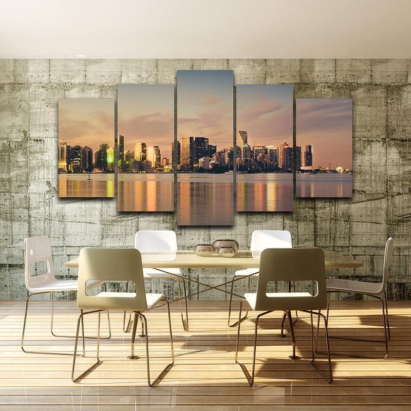 Miami City Florida Nature Canvas Wall Art