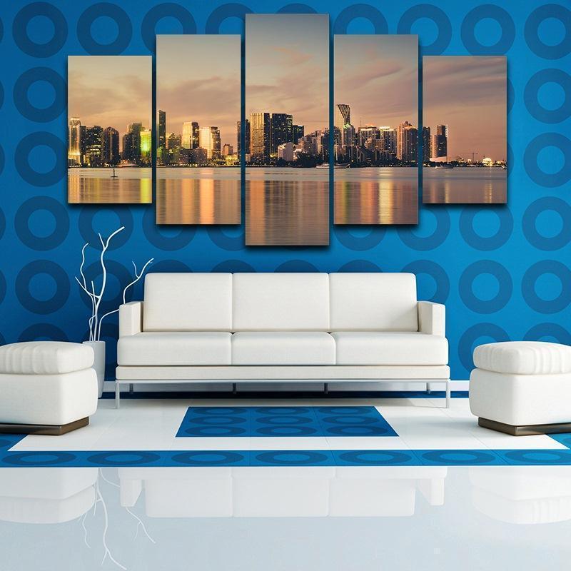 Miami City Florida Nature Canvas Wall Art