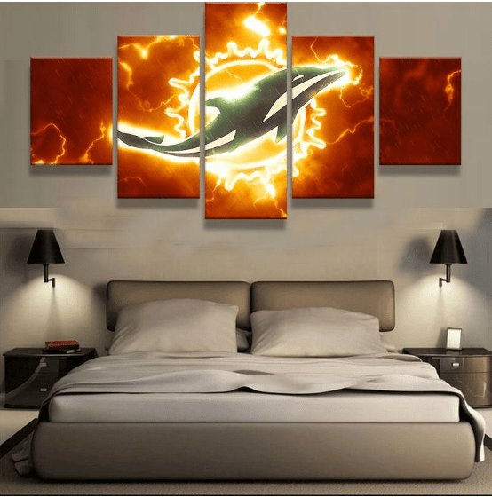 Miami Dolphin Football Sport Canvas Wall Art