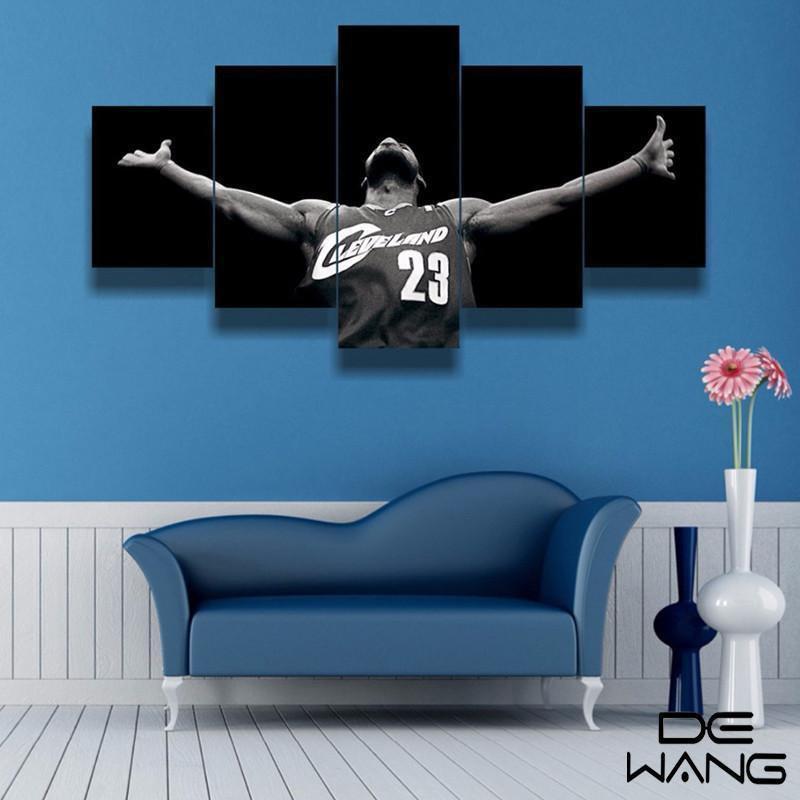 Miami Heat Lebron James Poster 3  Basketball Canvas Wall Art