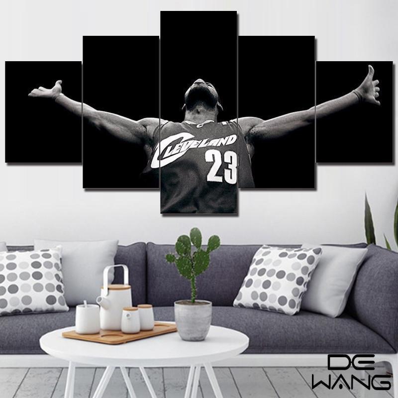 Miami Heat Lebron James Poster 3  Basketball Canvas Wall Art
