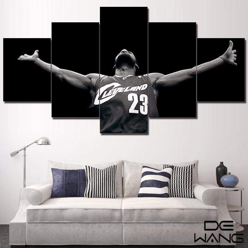 Miami Heat Lebron James Poster 3  Basketball Canvas Wall Art