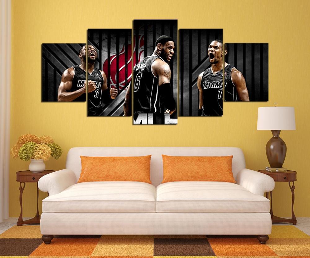 Miami Heat Player Team Sport Canvas Wall Art