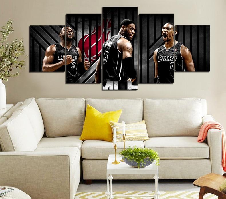 Miami Heat Player Team Sport Canvas Wall Art