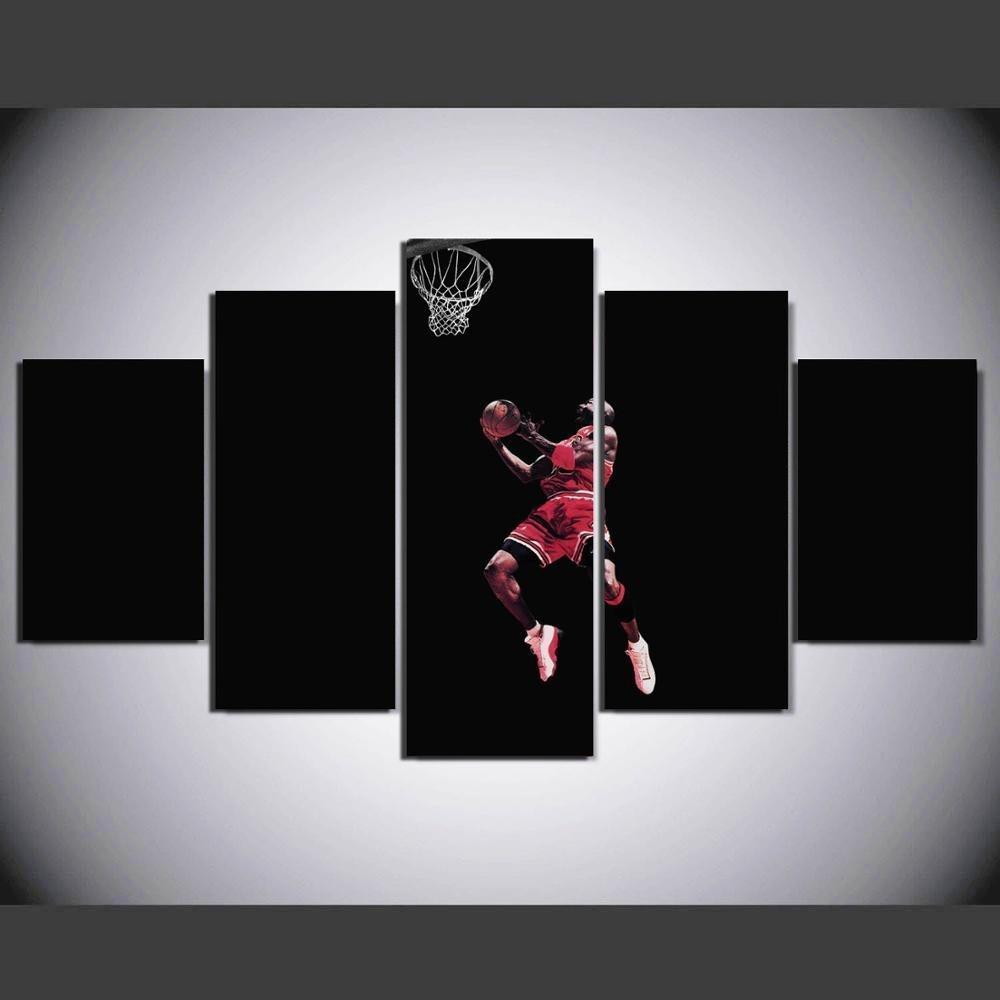 Michael Jordan Dunking Celebrity Canvas Wall Art