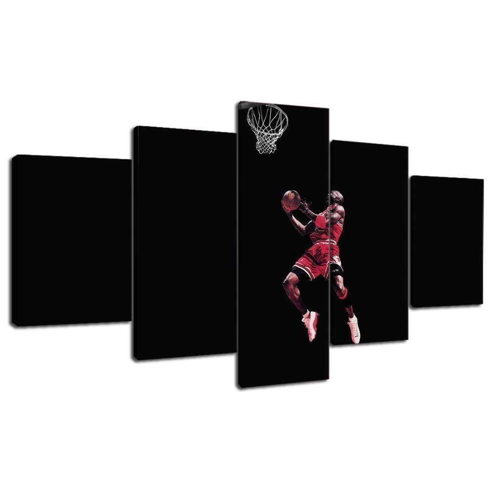 Michael Jordan Dunking Celebrity Canvas Wall Art