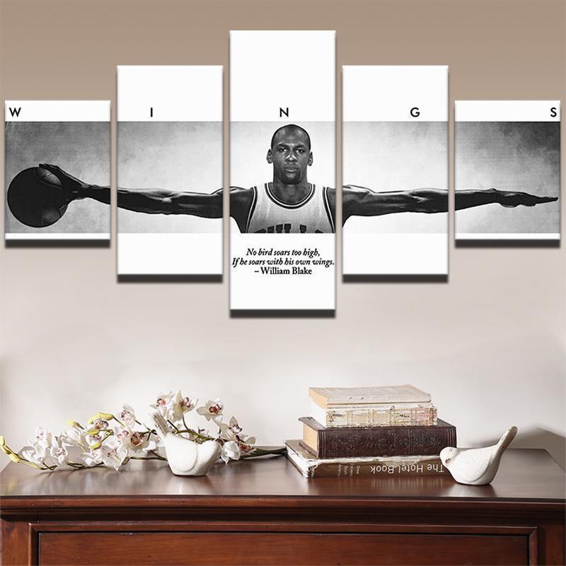 Michael Jordan Wings Quote Celebrity Canvas Wall Art