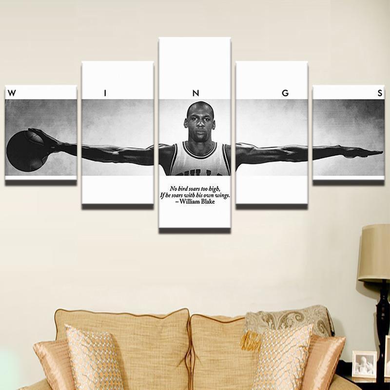 Michael Jordan Wings Quote Celebrity Canvas Wall Art