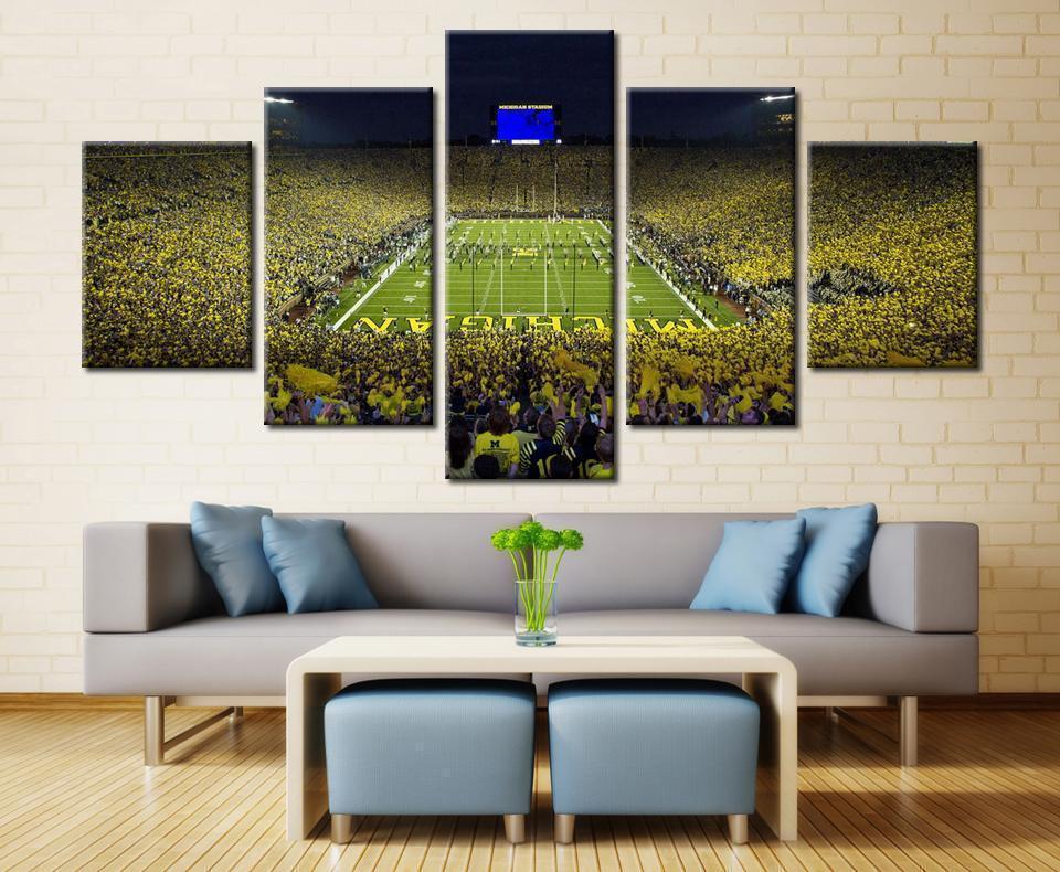 Michigan Wolverines The Big House Stadium Sport Canvas Wall Art