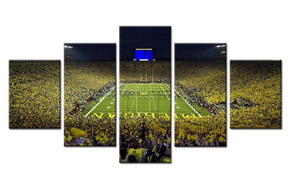 Michigan Wolverines The Big House Stadium Sport Canvas Wall Art