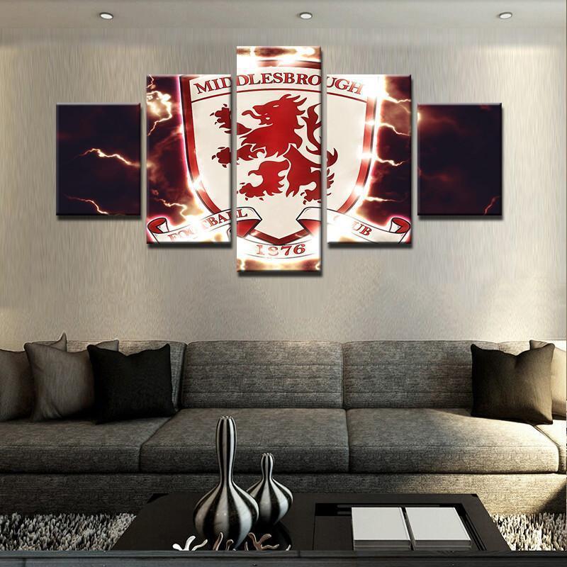Middlesbrough Thunder Logo Soccer Canvas Wall Art
