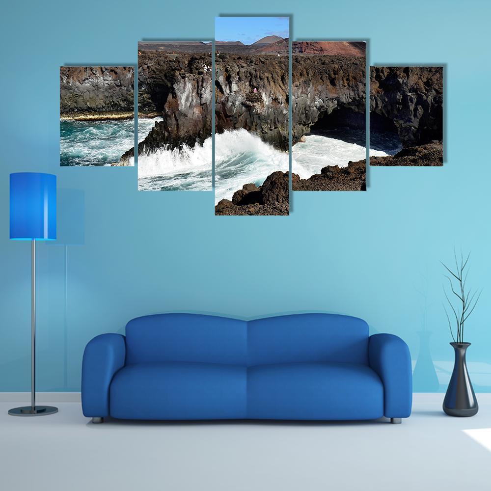 Mighty Surge Of Waves On The Natural Spectacle Nature Canvas Wall Art