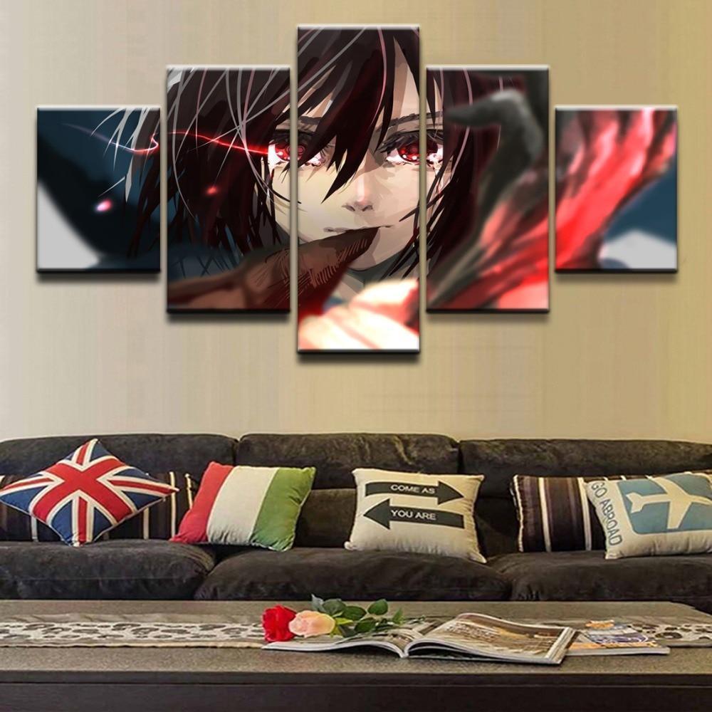 Attack On Titan Mikasa Ackerman Poster 1 Anime Canvas Wall Art