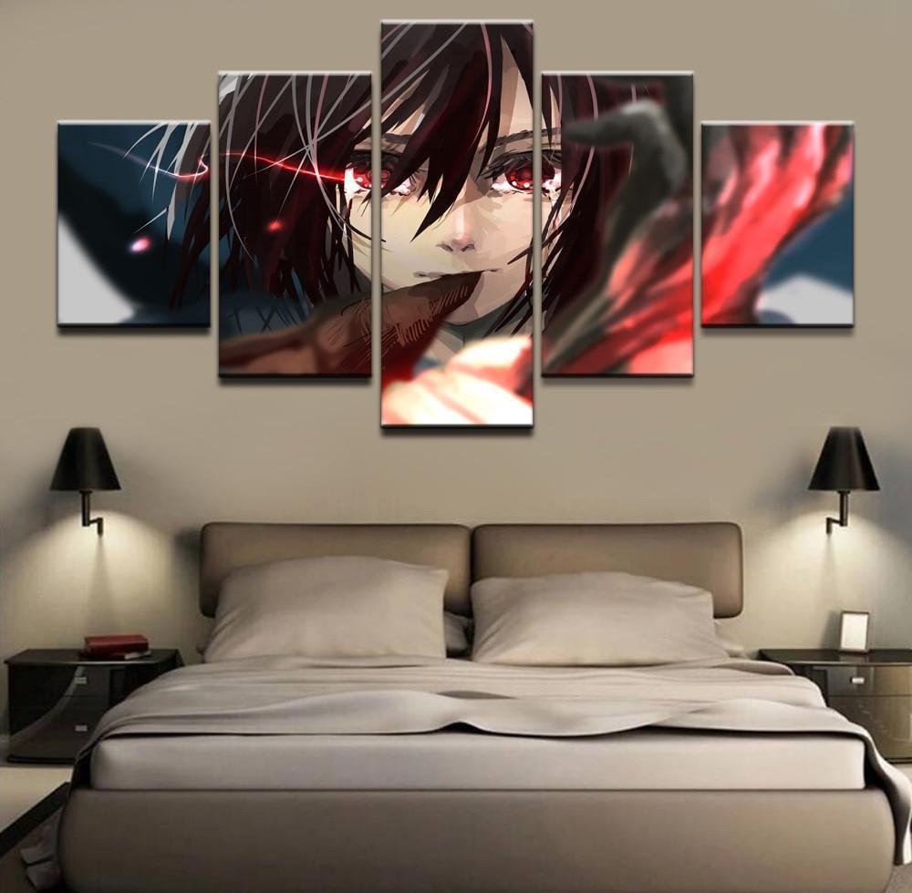 Attack On Titan Mikasa Ackerman Poster 1 Anime Canvas Wall Art