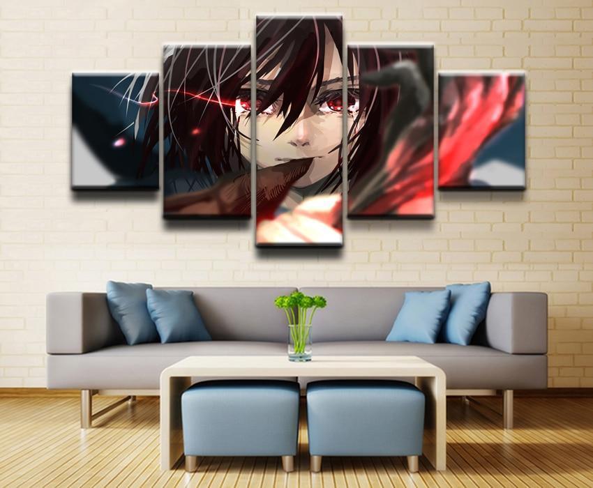 Attack On Titan Mikasa Ackerman Poster 1 Anime Canvas Wall Art