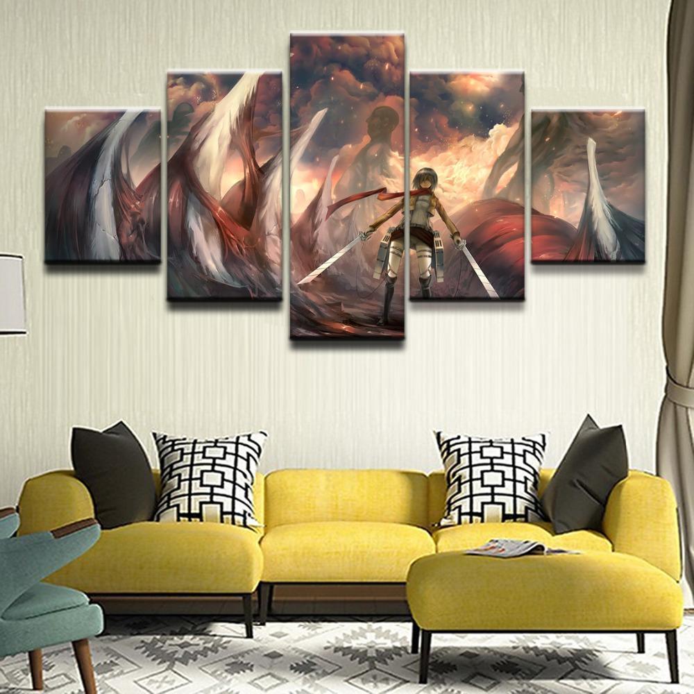 Attack On Titan Mikasa Ackerman Poster 3 Anime Canvas Wall Art