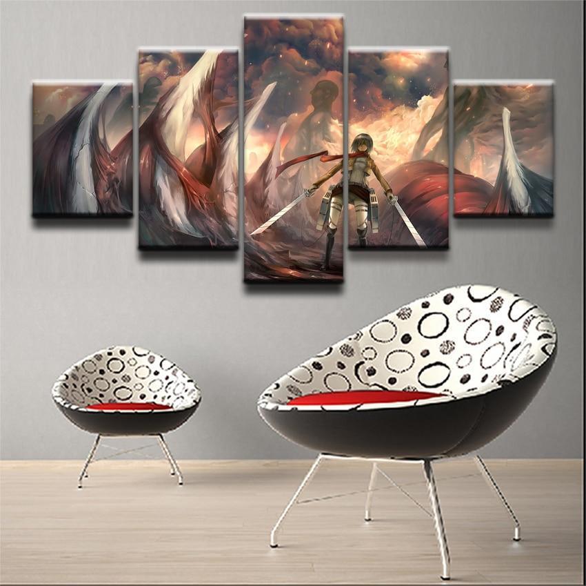 Attack On Titan Mikasa Ackerman Poster 3 Anime Canvas Wall Art