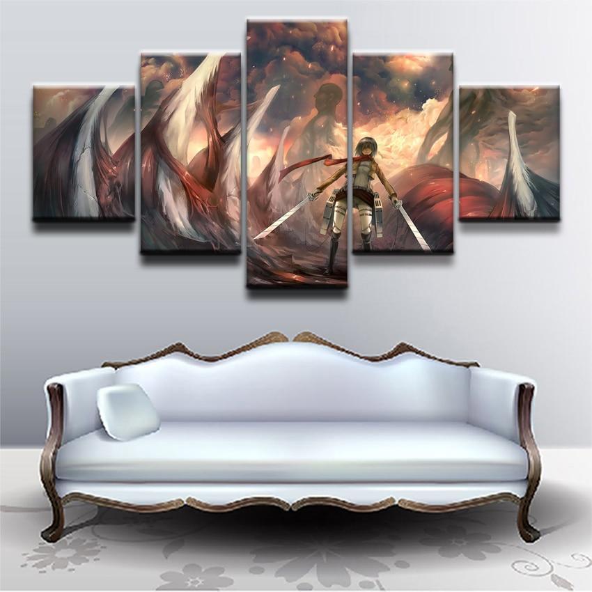 Attack On Titan Mikasa Ackerman Poster 3 Anime Canvas Wall Art