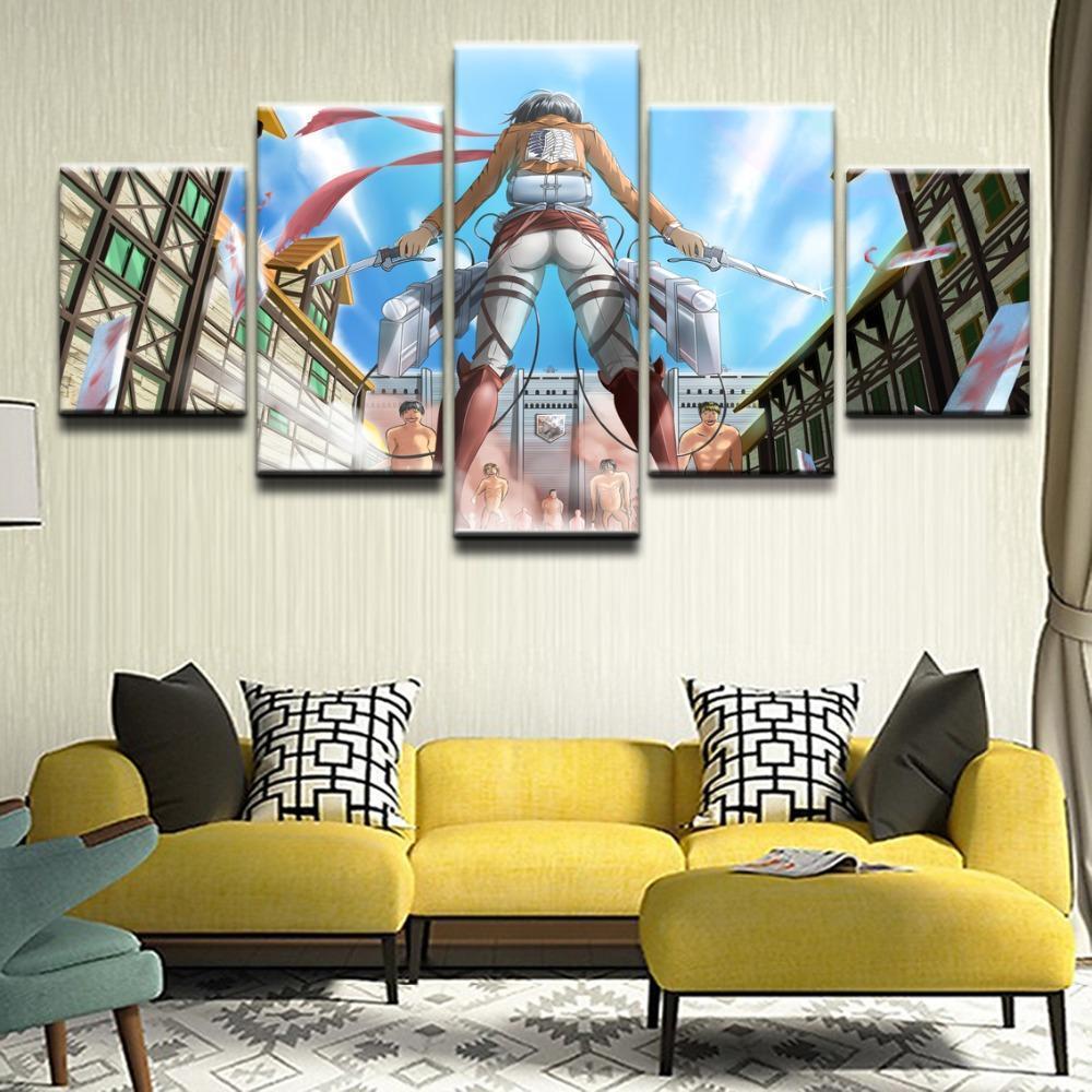Attack On Titan Mikasa Ackerman Poster 4 Anime Canvas Wall Art