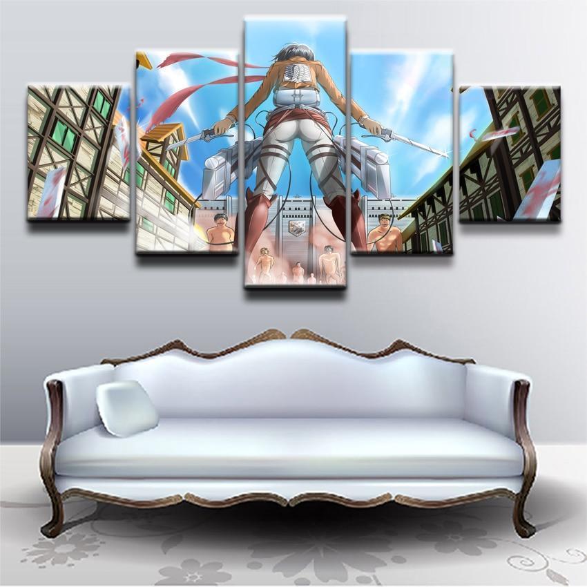 Attack On Titan Mikasa Ackerman Poster 4 Anime Canvas Wall Art