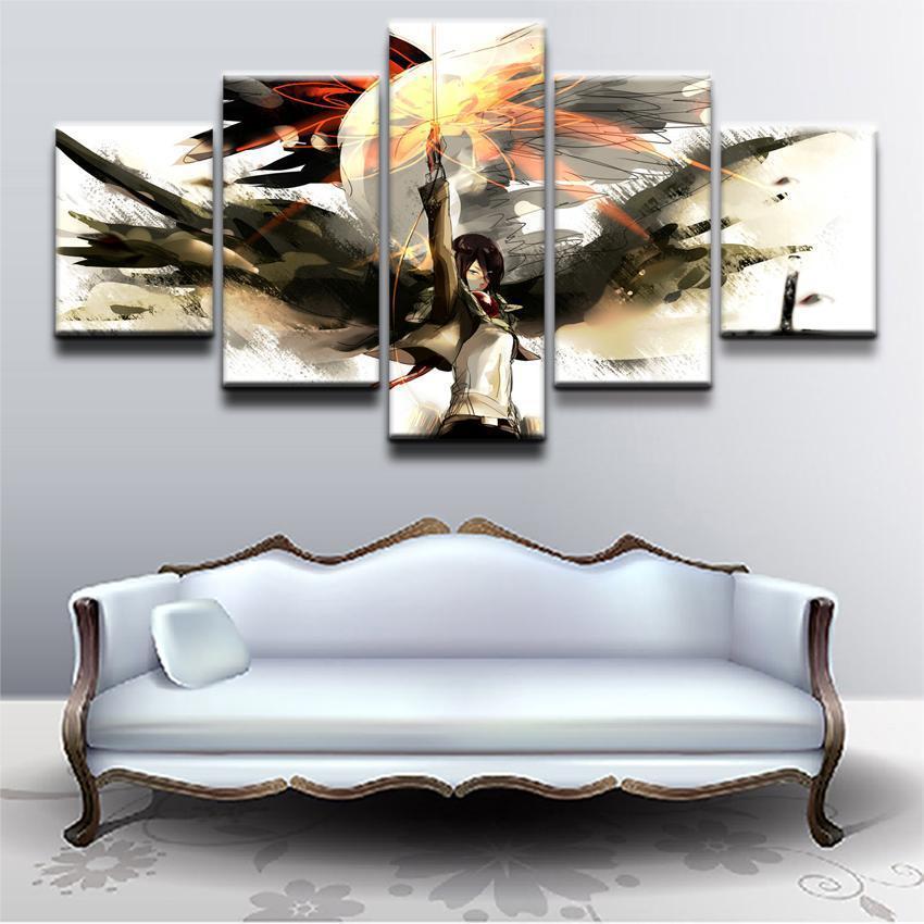 Attack On Titan Mikasa Ackerman Poster 5 Anime Canvas Wall Art
