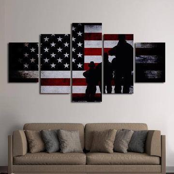 Military Flag 1army Canvas Wall Art