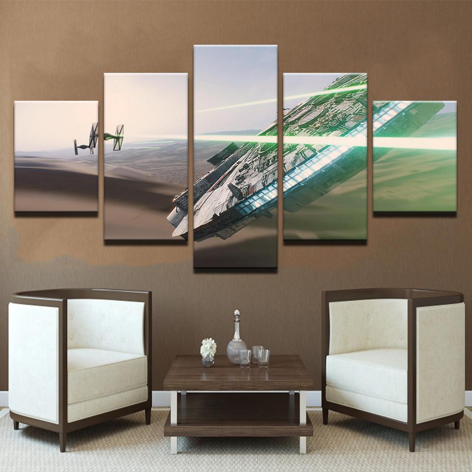 Millennium Falcon 5 Pieces Movie Canvas Wall Art