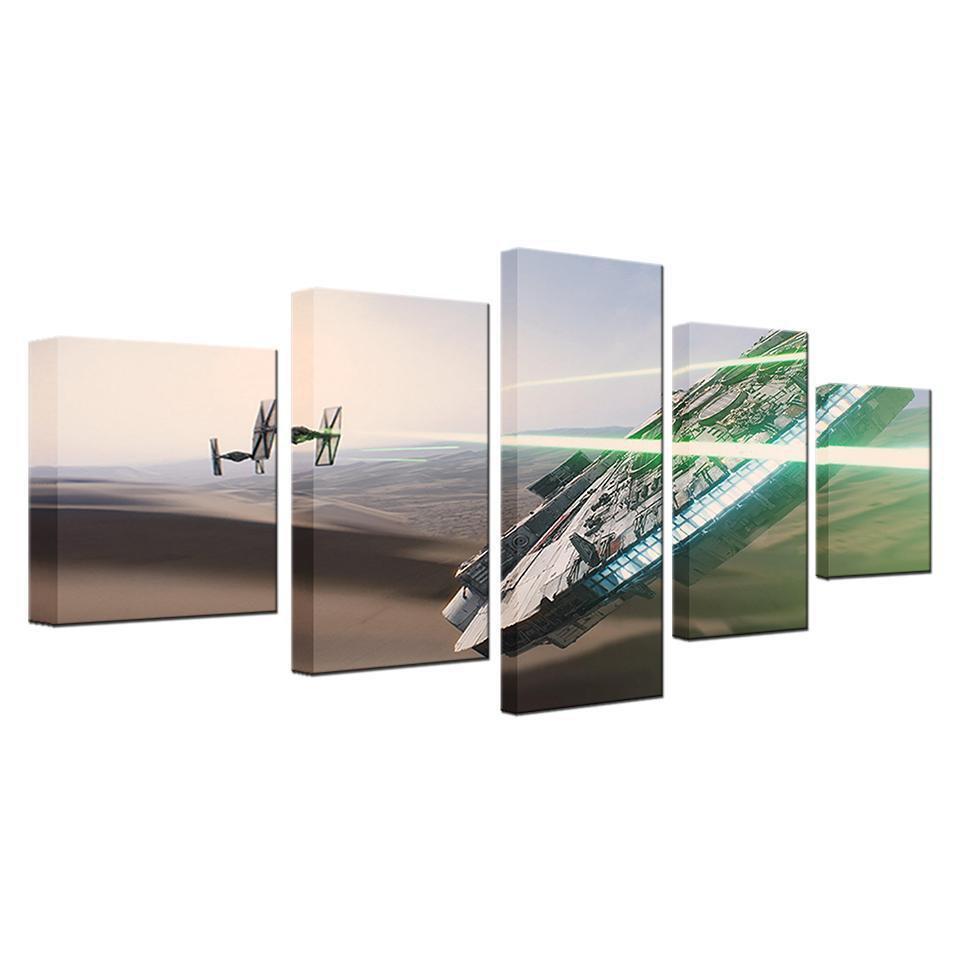 Millennium Falcon 5 Pieces Movie Canvas Wall Art