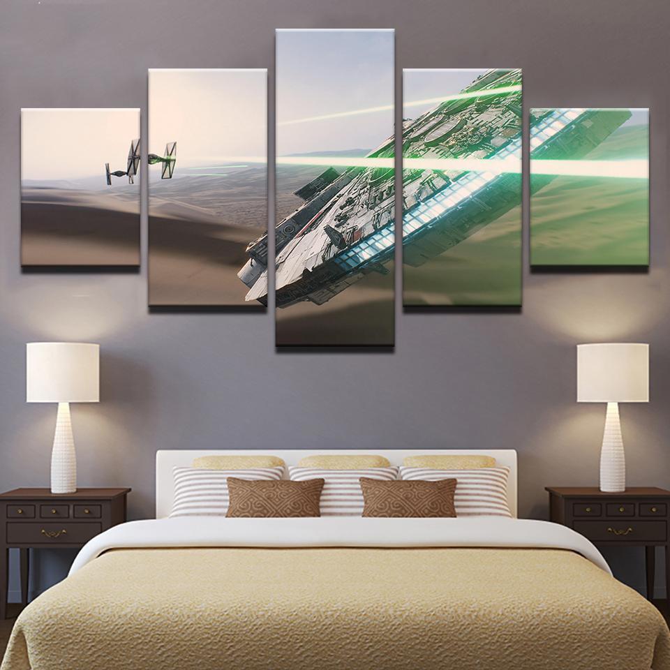 Millennium Falcon 5 Pieces Movie Canvas Wall Art