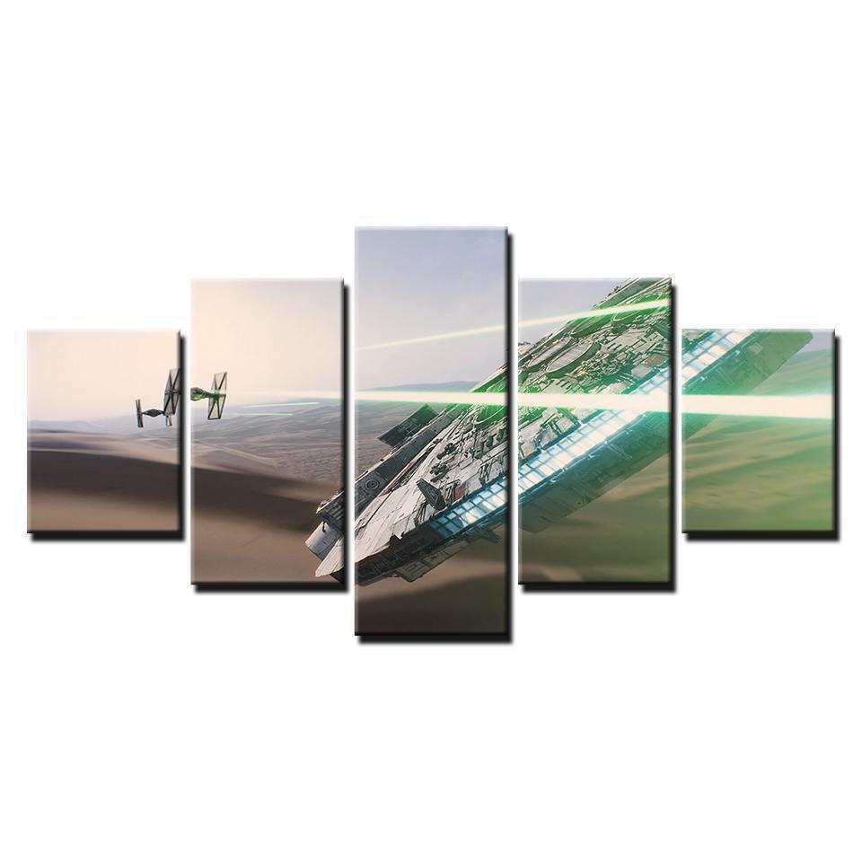 Millennium Falcon 5 Pieces Movie Canvas Wall Art