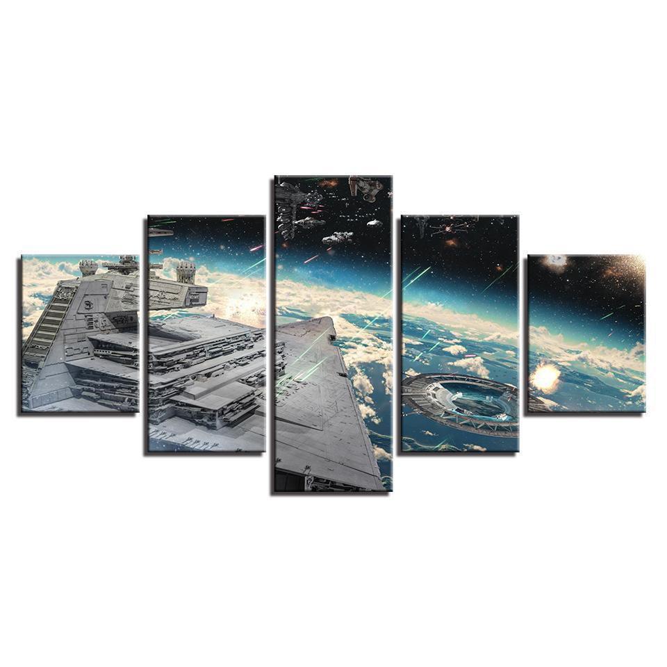 Millennium Falcon Aircraft Movie Canvas Wall Art