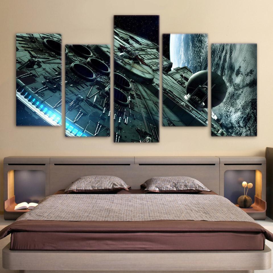 Millennium Falcon Starship Movie Canvas Wall Art