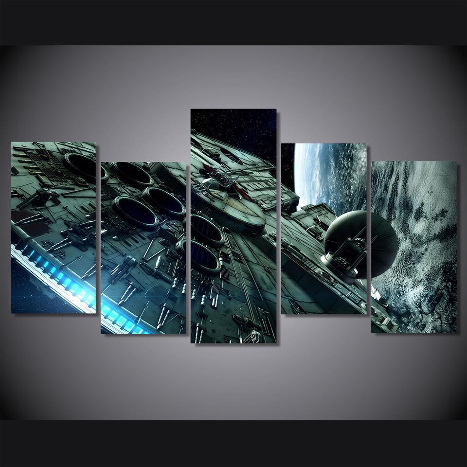 Millennium Falcon Starship Movie Canvas Wall Art