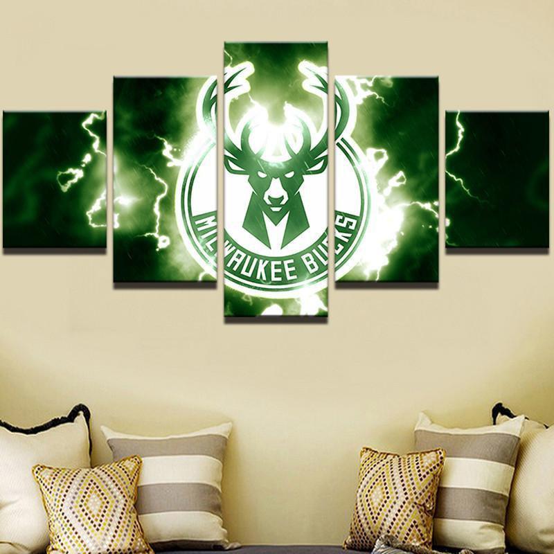 Milwaukee Bucks NBA Basketball Canvas Wall Art