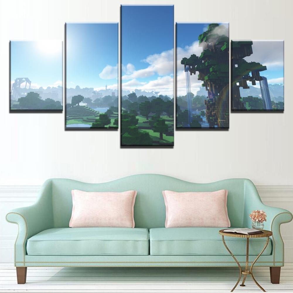 Minecraft Amazing Land Gaming Canvas Wall Art