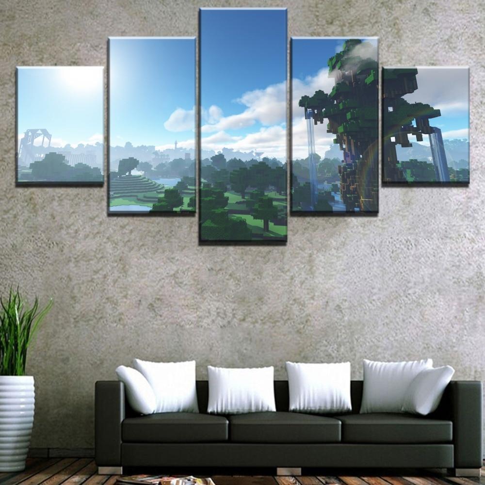 Minecraft Amazing Land Gaming Canvas Wall Art
