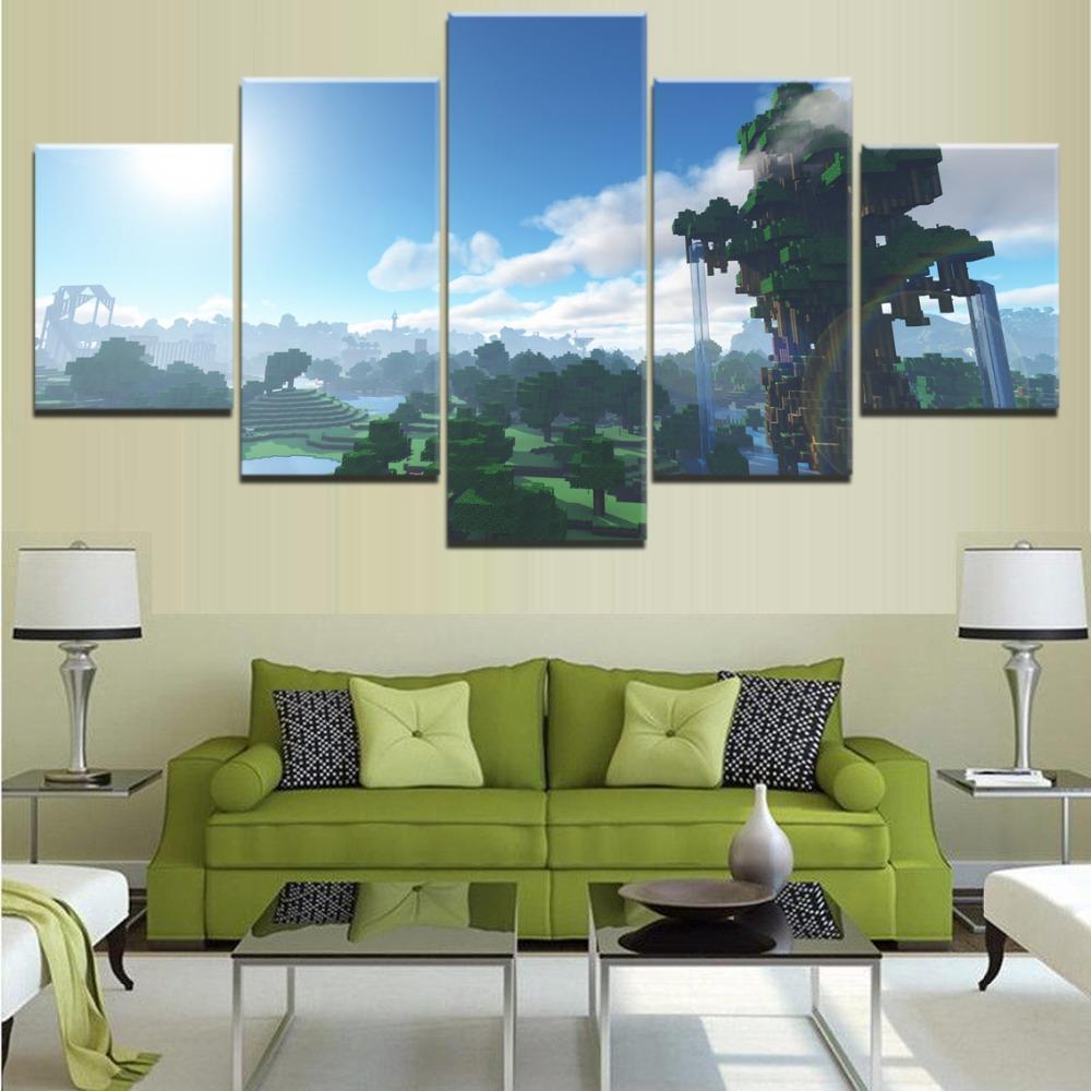 Minecraft Amazing Land Gaming Canvas Wall Art