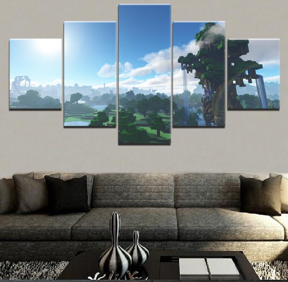 Minecraft Amazing Land Gaming Canvas Wall Art