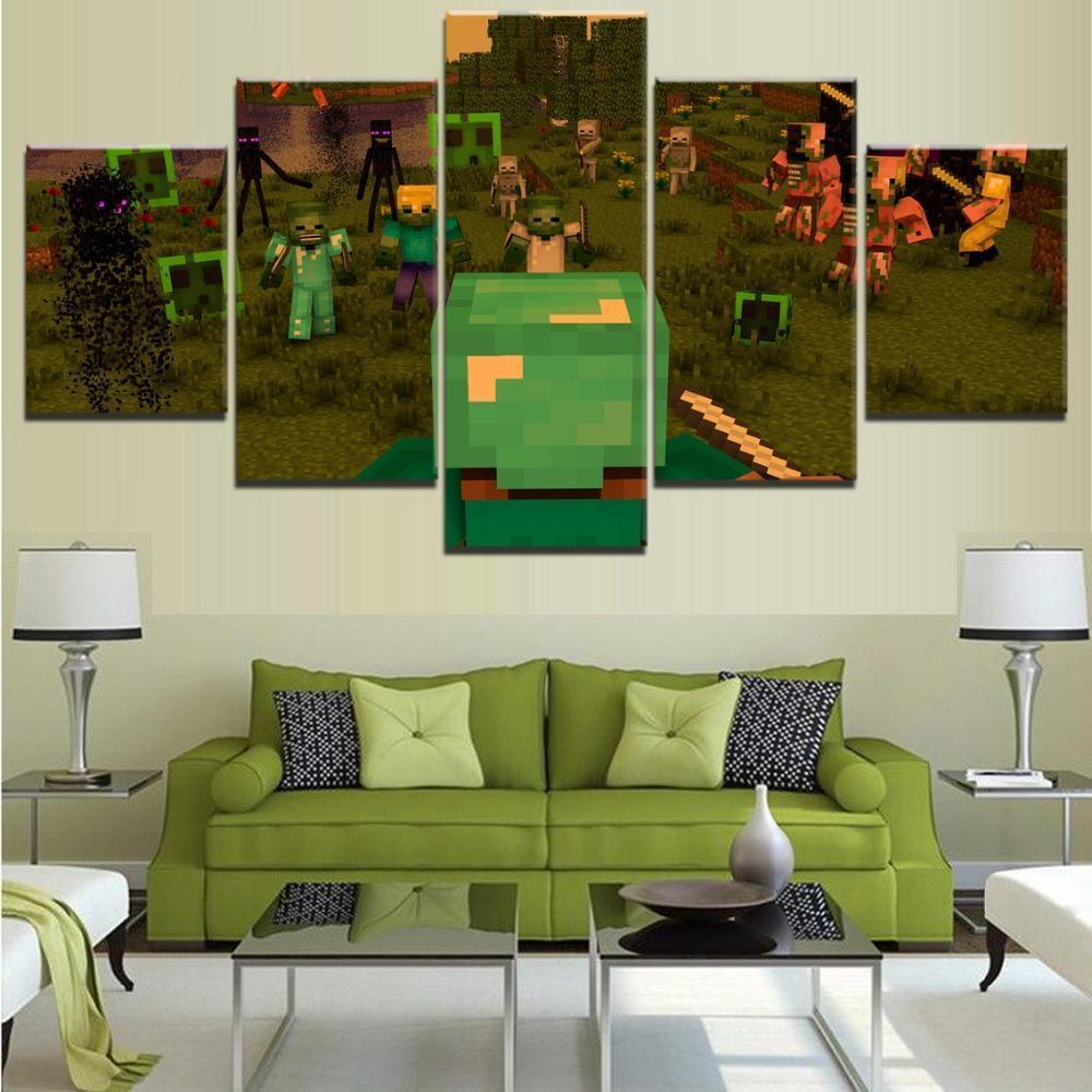 Minecraft Big Battle Gaming Canvas Wall Art