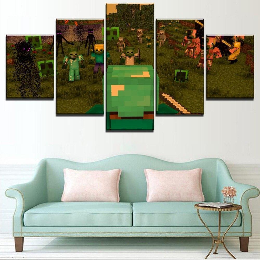 Minecraft Big Battle Gaming Canvas Wall Art