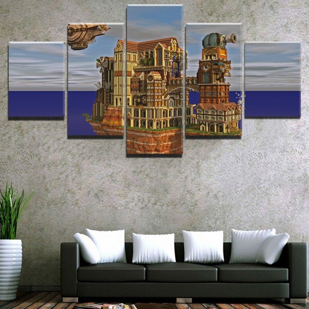 Minecraft Big Castle Gaming Canvas Wall Art